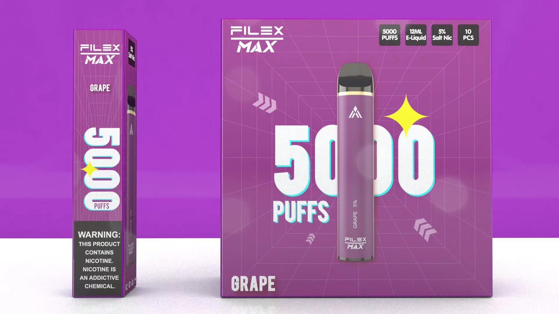 

Flex Max Original Vape Cartridge Packaging QST rechargeable Vaporizers Vapes Kit 5000 Puffs Prefilled 12ml 12 colors Pen Genuine VS xxl