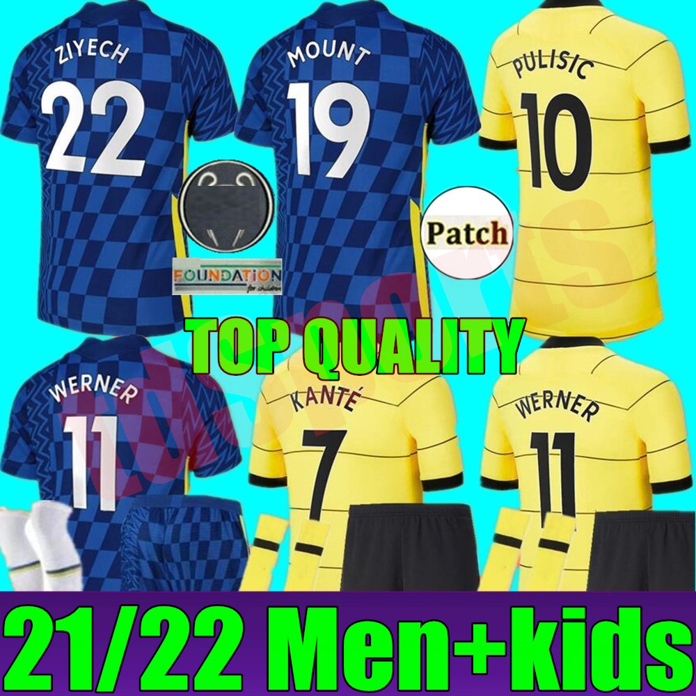 

CFC 21 22 soccer jerseys home away GIROUD ABRAHAM WERNER HAVERTZ CHILWELL ZIYECH football shirt PULISIC Camiseta KANTE MOUNT 2021 2022 adult Men Kids kit youth, Adult home