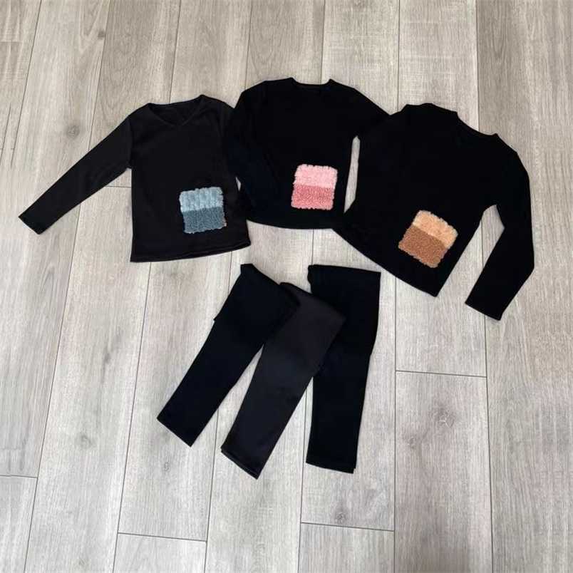 

Great Quality Kids Cotton Pajamas Set Boys Girls Ribbed Homewear Clothes Children Sleeping Pyjamas 1-10Yrs 211109, Black 3