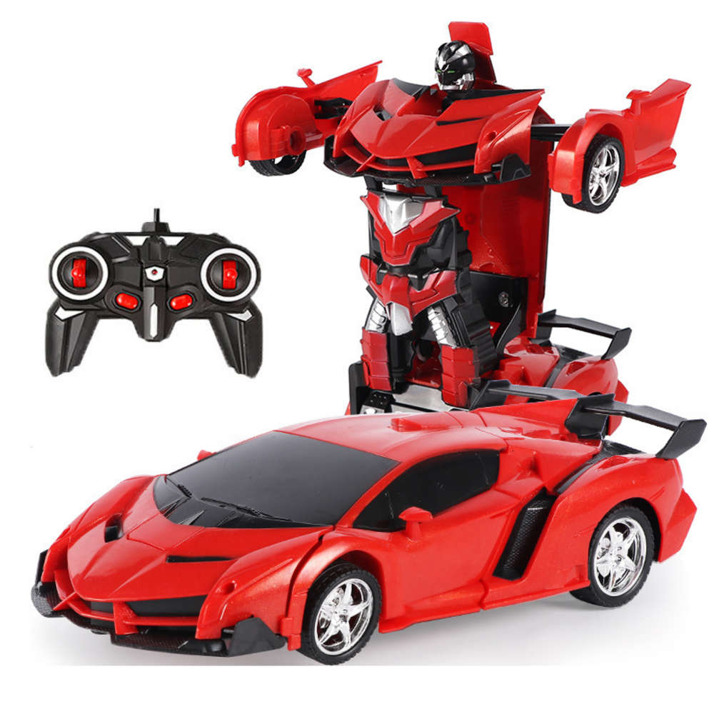 

Electric/RC Car 1: 18 one button deformation robot charging electric remote control car children toy boy