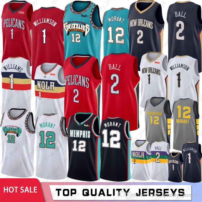 

NCAA 1 Zion Williamson College Basketball Jerseys 12 Ja Morant University Lonzo 2 Ball 34 Antetokounmpo 2019 New Draft Jerseys Stitched, Black
