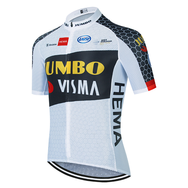 Tour De France 2021 Pro Team JUMBO VISMA Cycling Jersey Men/Women Summer Breathable Cycling Clothing Short Sleeve MTB Bike Jersey Ropa Ciclismo-image-698414963