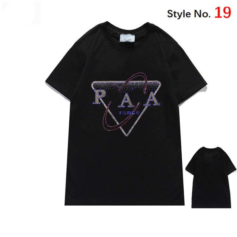

2021 Men T-shirt Women Couples Summer Top Quality Paris Street Tee Mens clothing Casual Short Sleeve jumper XS-3XL, White;black