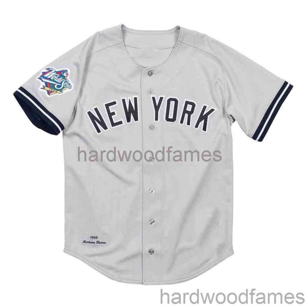 

Custom Mariano Rivera #42 Mitchell Ness Road 1998 Jersey Stitched Men Women Youth Kid Baseball Jersey XS-6XL, Grey