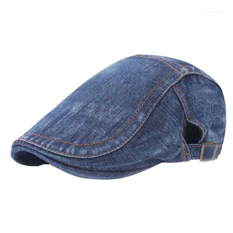 

Berets Casual Solid Beret Outdoor Wear Resistance Washable Fashion Adjustable Cap Cotton Flat Hats Driving Gift Men1