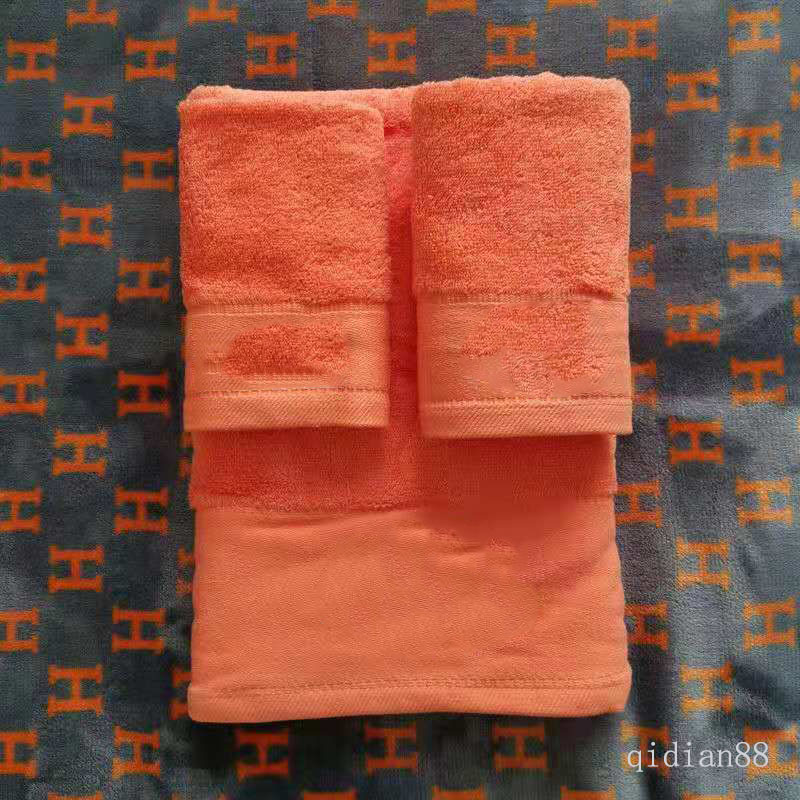 

Luxury designer Towels Brand printing High quality cotton bath towel 3pcs/set