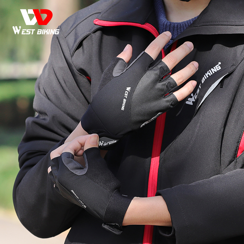 

WEST BIKING Summer Cycling Gloves MTB Mountain Road Bike Half Finger Gloves Men Women Bicycle Gym Fitness Non-slip Sports Glovesg