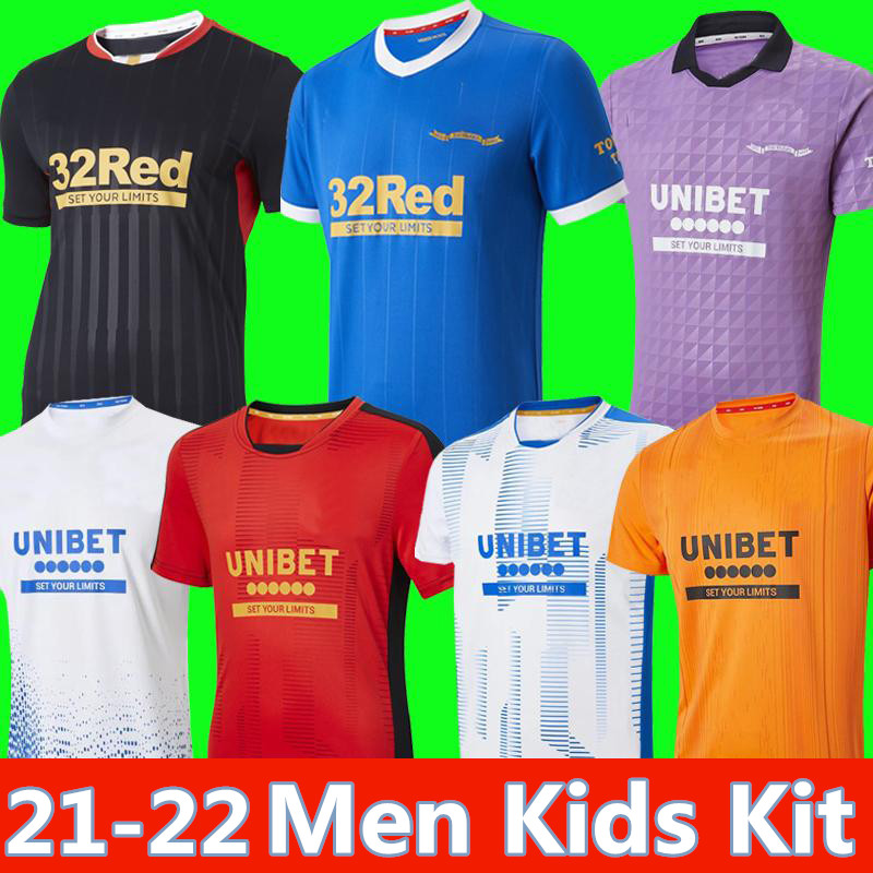 

Rangers Jersey 21 22 Soccer home away third Glasgow 2021 2022 Jerseys 150th TRAINING TAVERNIER DEFOE BARKER MORELOS MIDDLETON KENNEDY Football Shirt Men kids kit, Colour 3