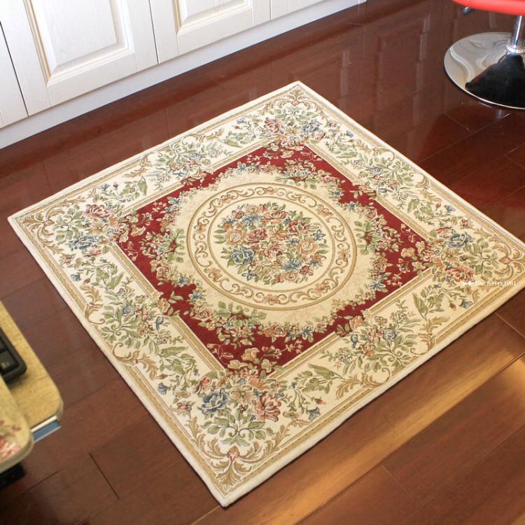 

Carpets European Jacquard Suqare Carpet For Acrylic Tapis Parlor Living Room Bathroom Mats Chair Rug Home Decorate Doormat Tapete, H-8