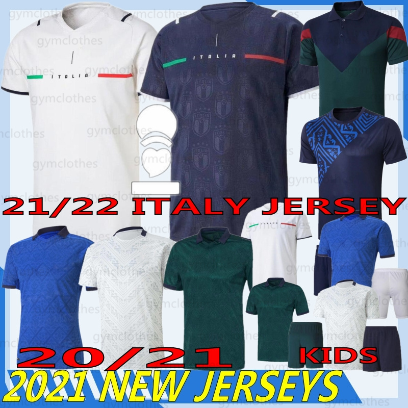 

Thai 21/22 ITALYIA soccer Jerseys JORGINHO BARELLA INSIGNE BONUCCI BERNARDESCHI European Cup CHIELLINI IMMOBILE BELOTTI Football Shirts Man Kids Kits Uniforms, Yidali