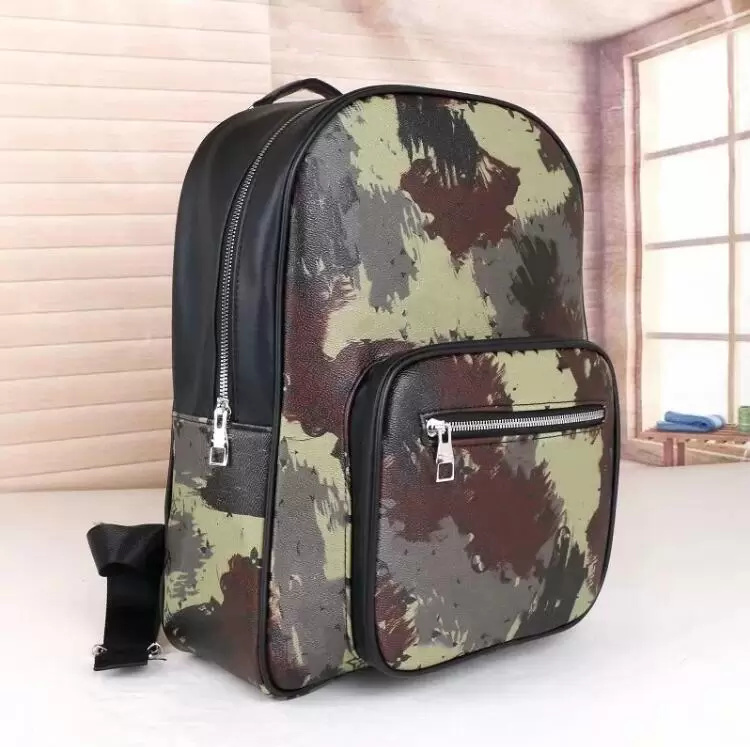 

YQ Unisex Camouflage Backpacks Designers School Bags PU Leather Outdoors Sports Travel Back Packs Big size Students Bag Large Capacity With Women Men's backpack, Extra shipping