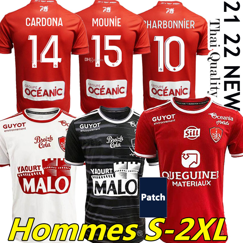 

21/22 Stade Brestois 29 Soccer Jerseys LASNE DIALLO GRANDSIR CHARBONNIER FAUSSURIER Customize 2021 2022 Brest Red BLACK AWAY HOME JERSEY FOOTBALL SHIRTSWhite Shirt, Buleisite 21-22 home