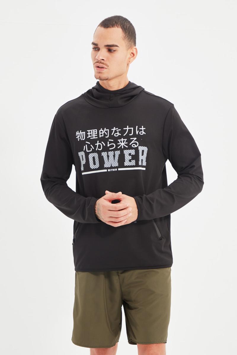 

Men's Hoodies & Sweatshirts Trendyol Mens Slim Fit Hooded Sweatshirt TMNAW22SW1496, Black