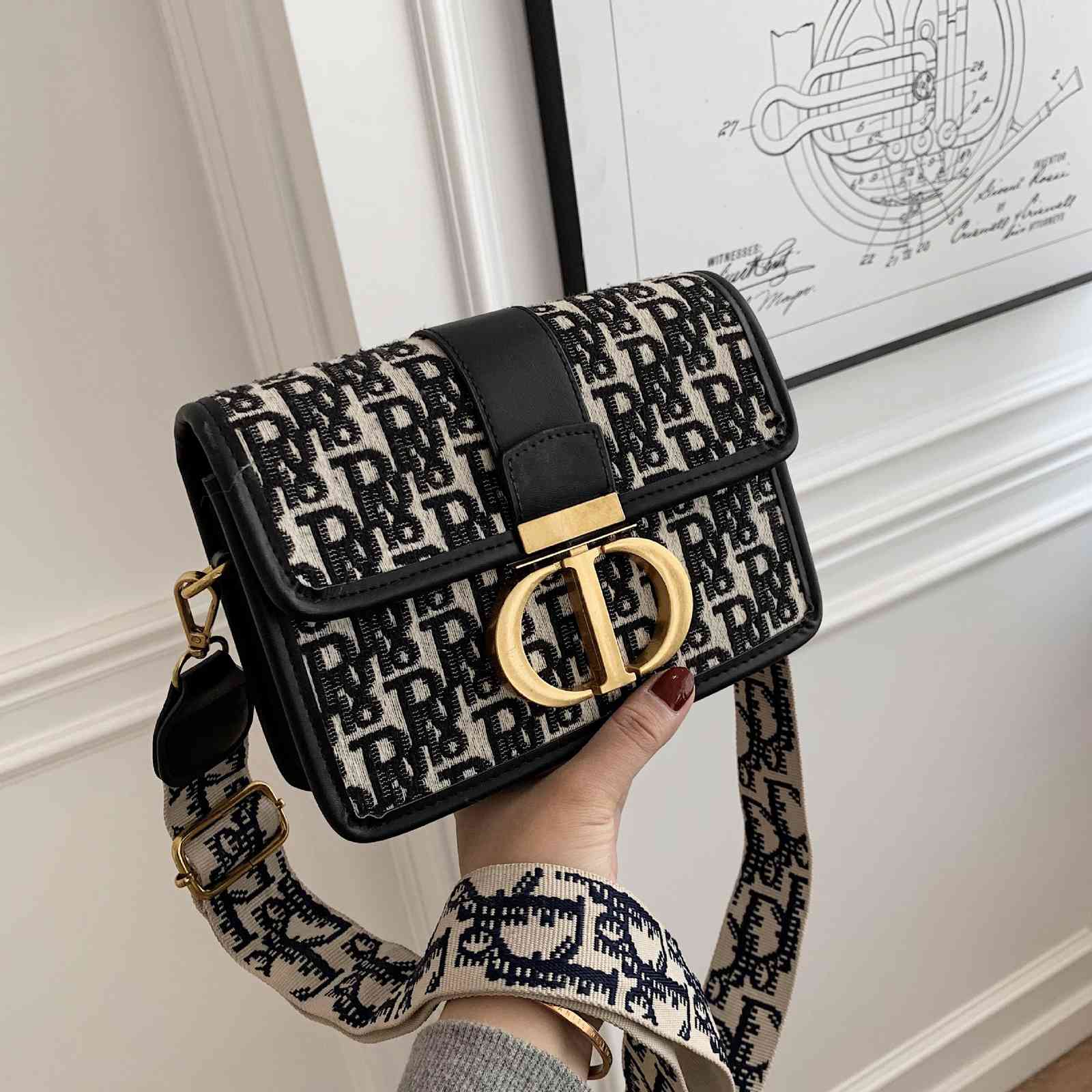

Net red single shoulder bag for women, Black
