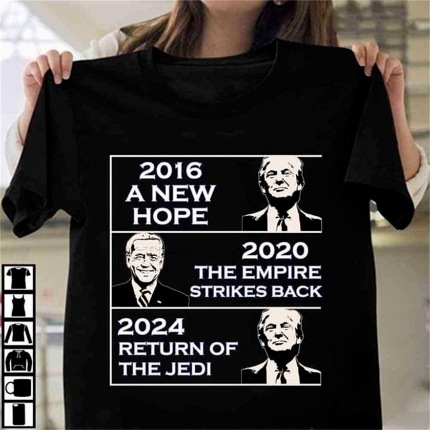 

2024 Trump Biden American Presidential Election Letters Printed T-shirt Fashion Summer Boys and Girls Short Sleeve Top Tees Casual Clothes Plus Size, Black