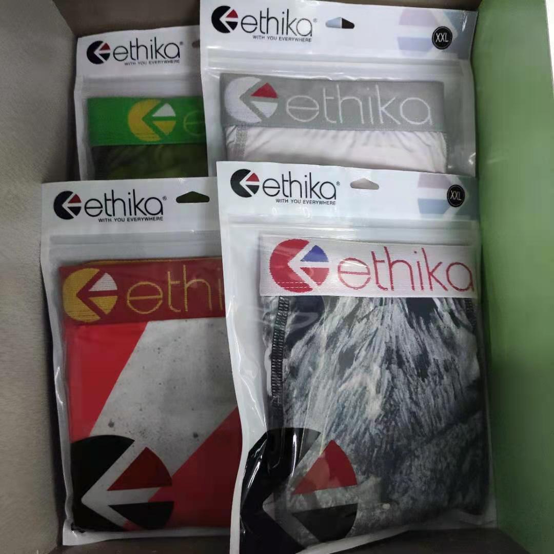 Vente en gros Ethika Boxer Boxer Sous-vêtements pour hommes Coton Mode de luxe Brand Design Boxers Underwear 004