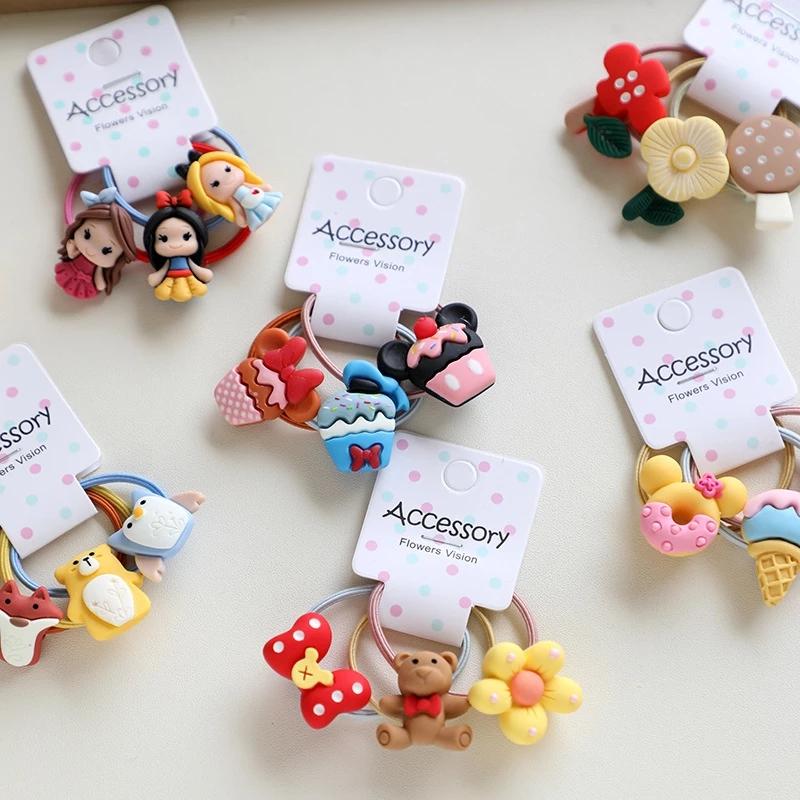 

Hair Clips & Barrettes Children Cute Animal Flower Fruit Baby Elastic Bands Lovely Rubber Kid Accessories, Golden;silver
