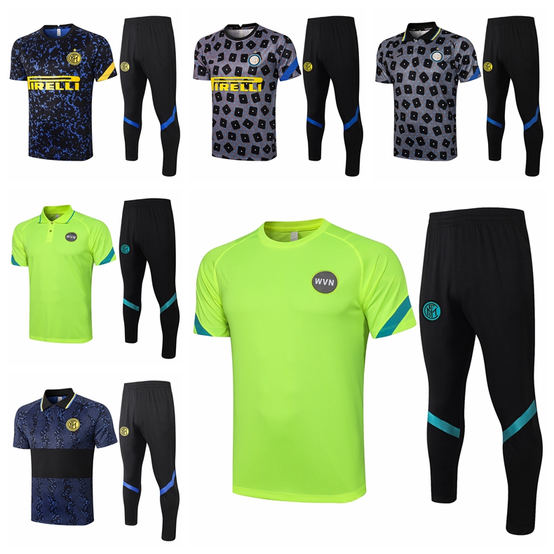 

2122 LAUTARO Polo INTER Soccer Jerseys football tracksuit jackets kits 21/22 Survetement MiLAN LUKAKU training suit jacket set G923, Gray