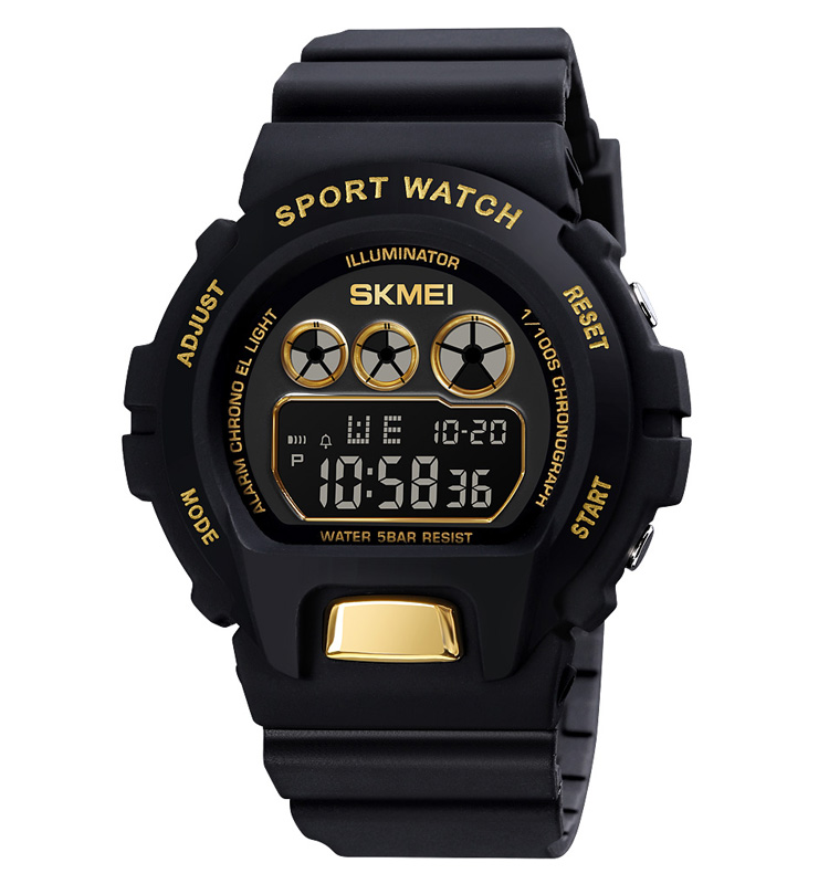 

Mens Digital Sport Watch SKMEI Outdoor Military Clock Waterproof Luxury Chrono Women Electronic Wristwatch Relogio Masculino, Slivery;brown