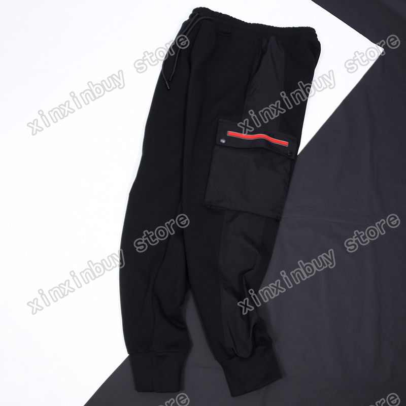 

21ss Mens designer pants Side pocket Leggings triangle letter Men Pant Casual letters Trousers black 06