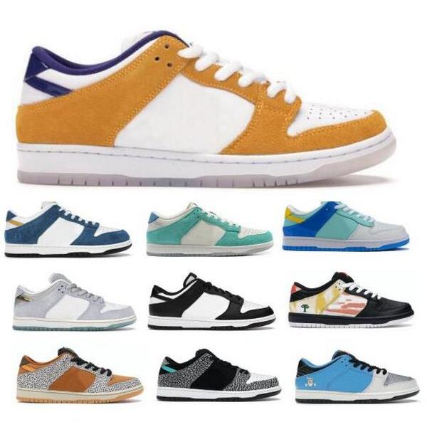 

SB Dunk Basketball Shoes Low Kasina Raygun Sean Cliver Pigeon Coast Ceramic Atmos Elephant Chicago Laser Sneakers Orange 2021 Mens Women Tenis Chaussures, Black