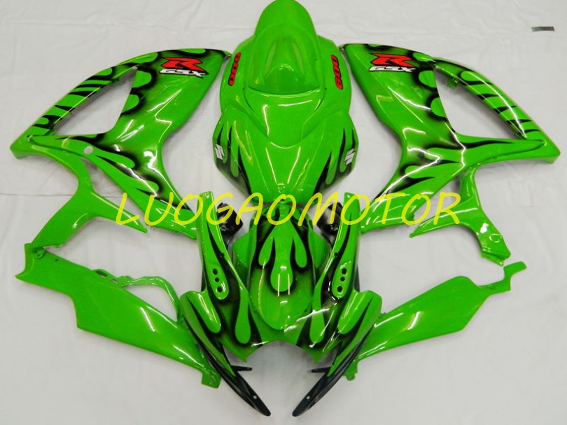 

Free Custom Injecion Motorcycle Fairings kit For Suzuki All Green GSXR600 GSXR750 GSXR 600 750 K6 K7 Full Fairing Kits 2006 2007 06 07 Bodywork Cowling ABS
