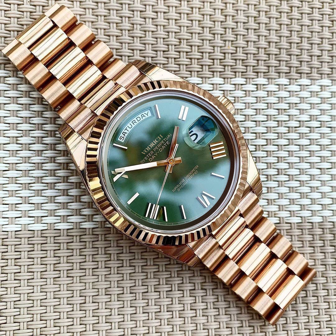 

High quality high grade High end luminous watch pointer watch round green foreign trade double calendar quartz men's watch drop shipping, 123