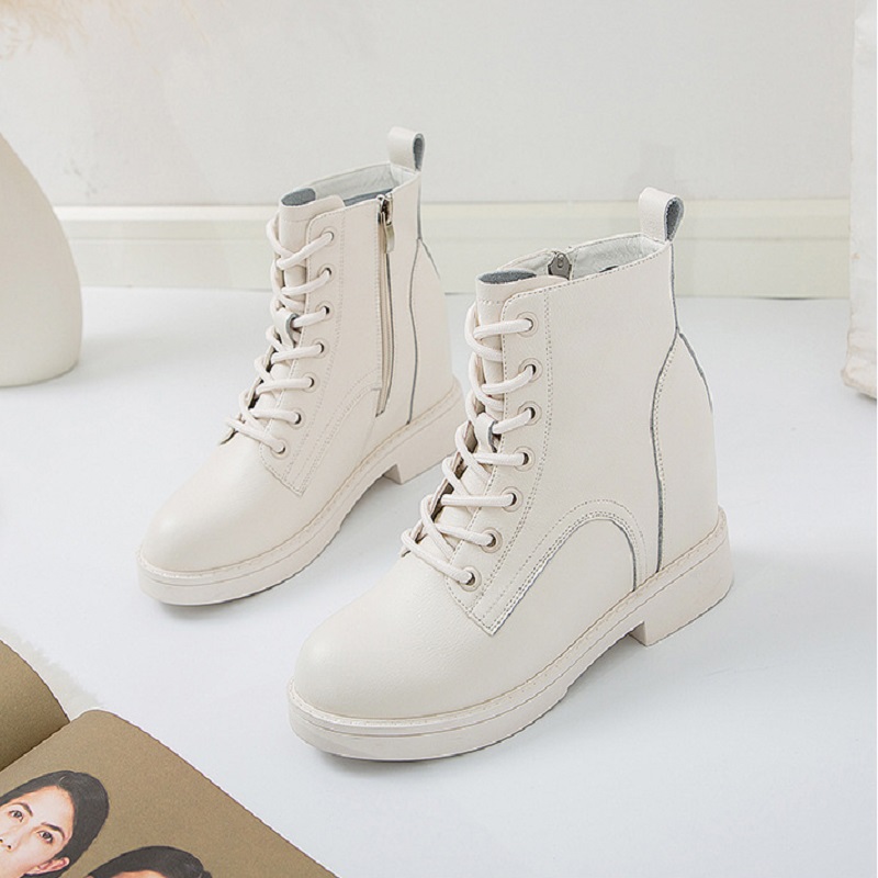 

Women Boots Platform Shoes Triple Black White Womens Cool Motorcycle Boot Leather Shoe Trainers Sports Sneakers Size 34-39 08, #1 34-39