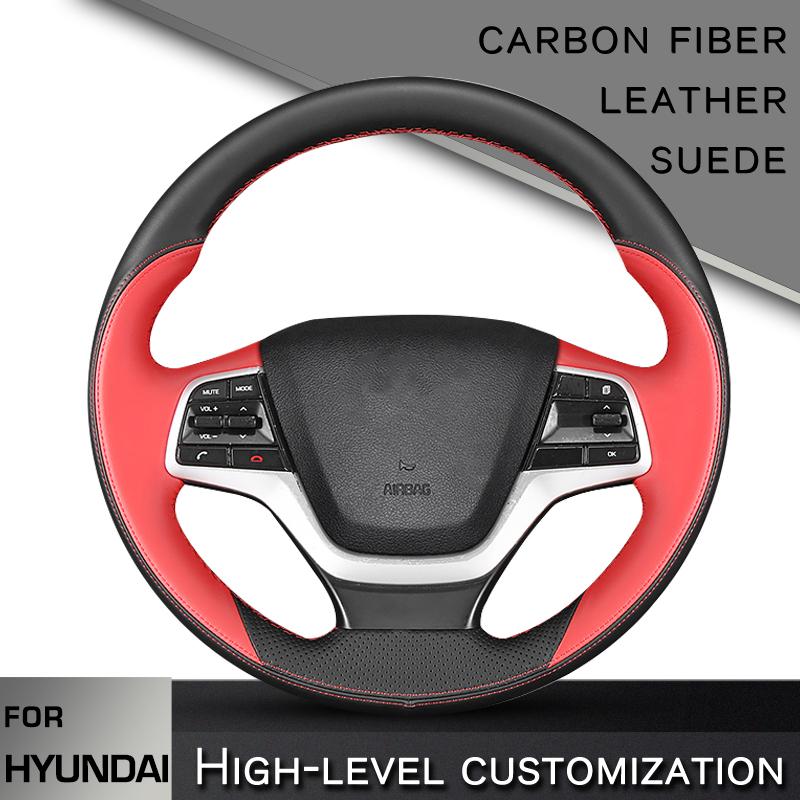

Steering Wheel Covers Custom Car Cover For Elantra 4 2021 Solaris Accent Interior