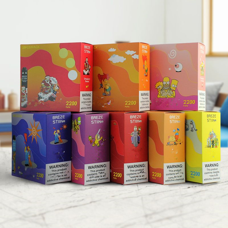 

Disposable E cigarettes Breze Stiik Mega 2200 Puffs Pod 14 Colors Device Kit Prefilled 6ml Cartridge 900mAh Battery Vape Pen VS randm king Dazzle Pro Air Bar Lux Max