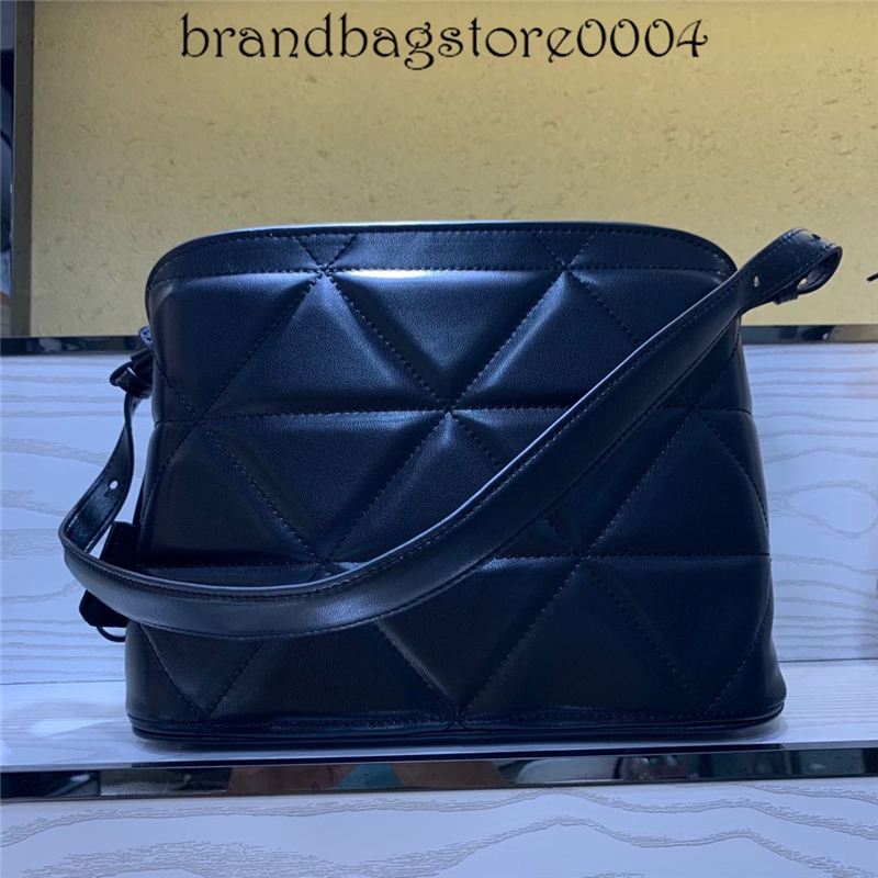 

Cell Phone Pocket women's bag embroidered rhombus bucket bag leather luxury all-match handbag fashion explosive one-shoulder messenger bag, Make up the difference