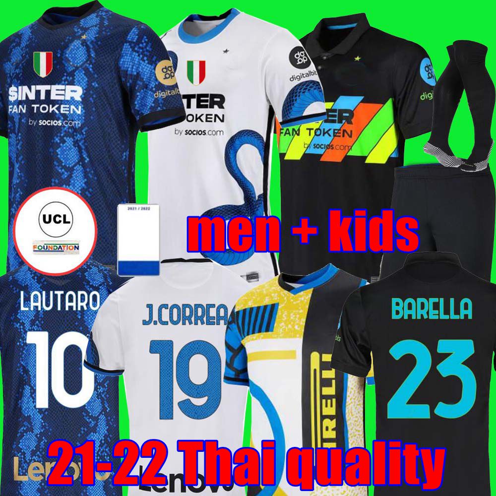 

INTER jerseys BARELLA MILAN LAUTARO ERIKSEN 21 22 soccer football shirt 2021 uniforms men + kids kit away fourth Dzeko third black SKRINIAR, Black mens s-3xl
