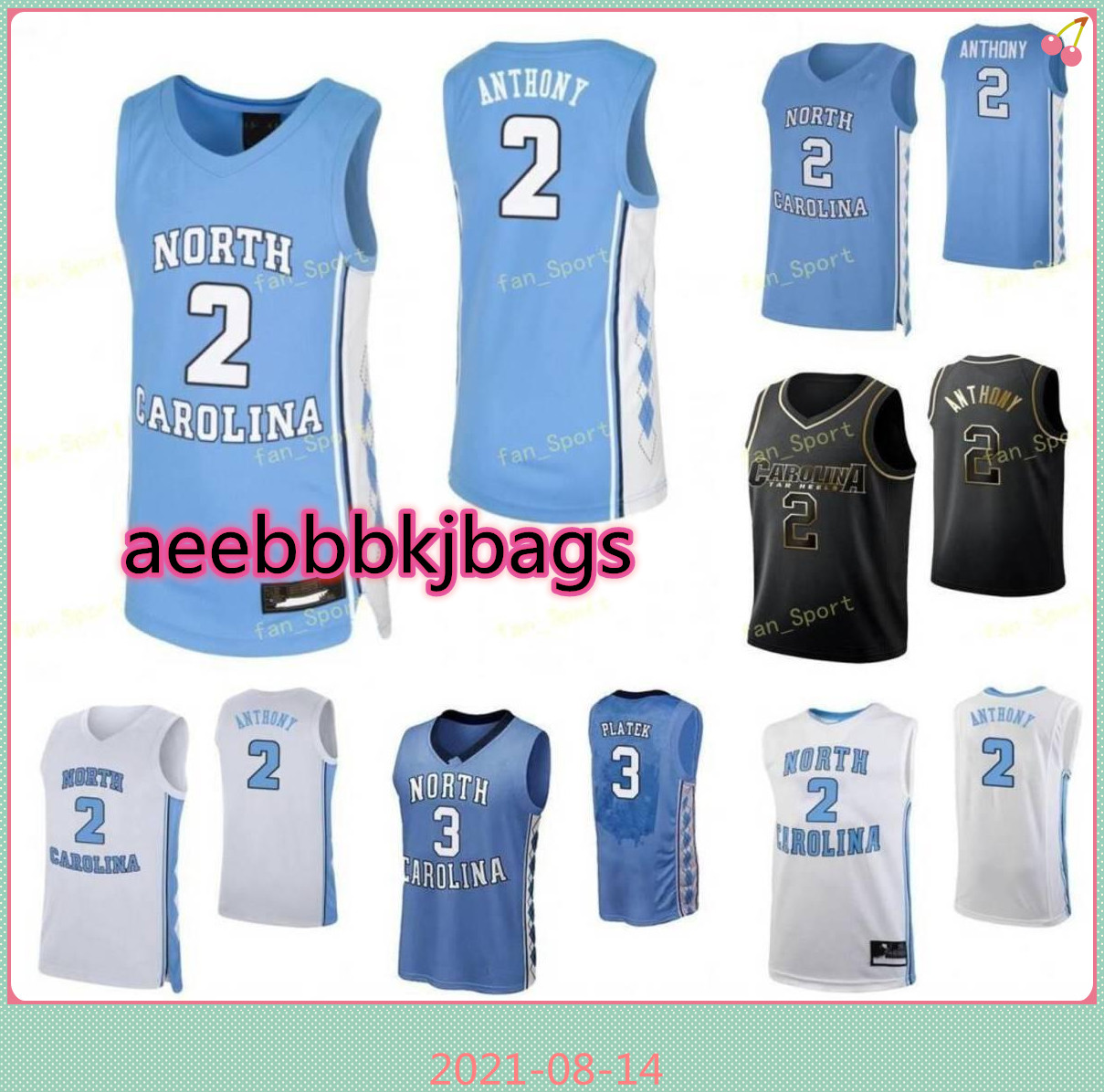 

NCAA College North Carolina Tar Heels Basketball Jersey 44 Justin Jackson 5 Armando Bacot Bradley Nassir Little Custom Stitched, As