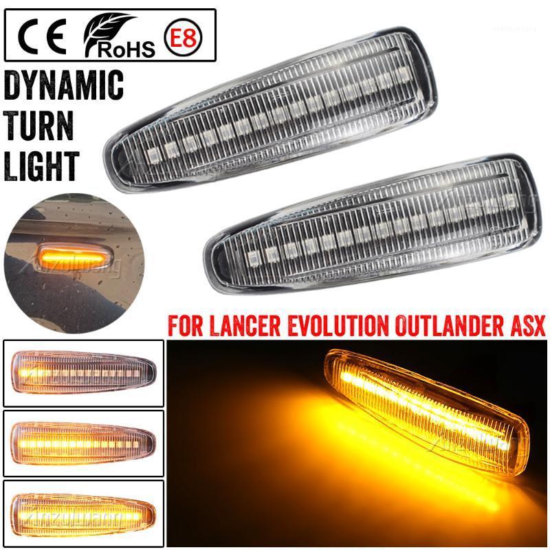 

Emergency Lights LED Dynamic Turn Signal Light Side Fender Marker Lamp Trim For Mitsubishi Lancer Evolution Evo X Outlander Sport RVR ASX Mi