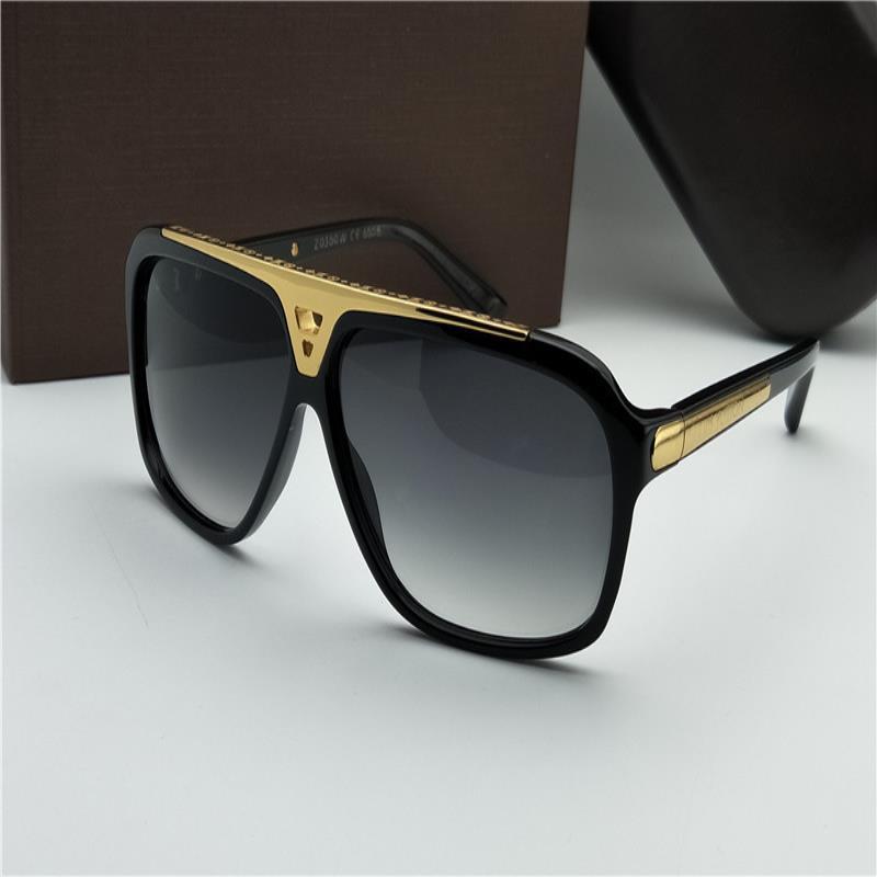 

Wholesale-Luxury New Brand Smoke Evidence Gold Millionaire Vintage With Sunglass Designer Sunglasses Black Men Box Umwm, White;black