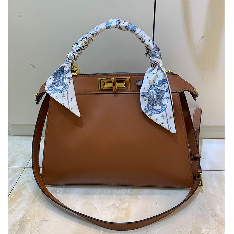 

Evening Bags High Quality Fashion All-match Lady Messenger Bag Leather Metal Designer Handbag