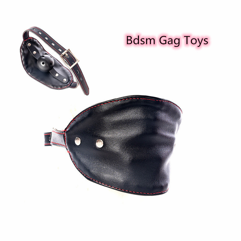 

Bdsm Bondage Mouth Plug Hard Ball Gag with Leather Harness for Fetish Slave Restraints Women Men Gay Couples Flirt 210722