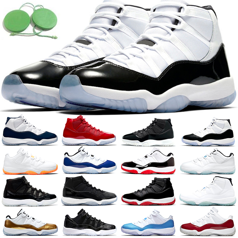 

Top Quality Jumpman 11 Basketball Shoes Men Women Sneakers 11s Citrus Legend Blue Cap and Gown Jubilee 25th Sports Shoe With Tag