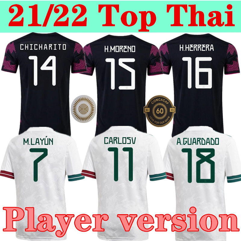 

Player version Mexico soccer jersey home black purpal Copa america 20 21 CHICHARITO A. GUARDADO H. LOZANO HERRERA DOS SANTOS 2021 football s, Black;yellow