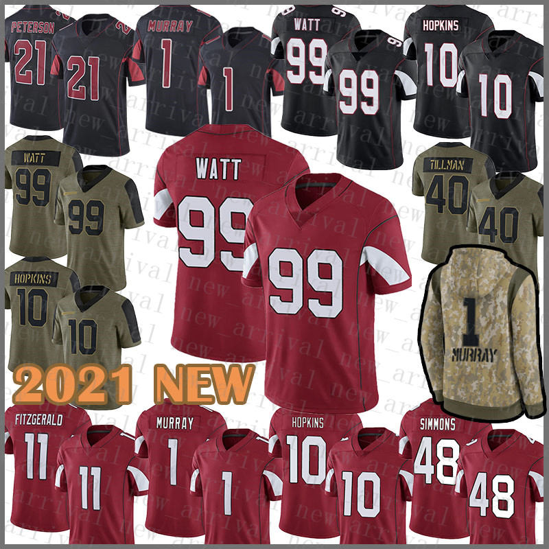 

2021 Salute To Service Hoodie Football Jacket J.J. Watt Kyler Murray DeAndre HopkinsLarry Fitzgerald Budda Baker Pat Tillman Zaven Collins Chandler Jones Jersey, Mens-hongque