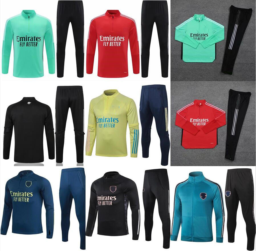 

2021 arsen Men Soccer Jerseys Sets Tracksuits Sportswear Jersey home away 20 21 Training uniform Polo shirt tracksuit pants long sleeve, Black;yellow