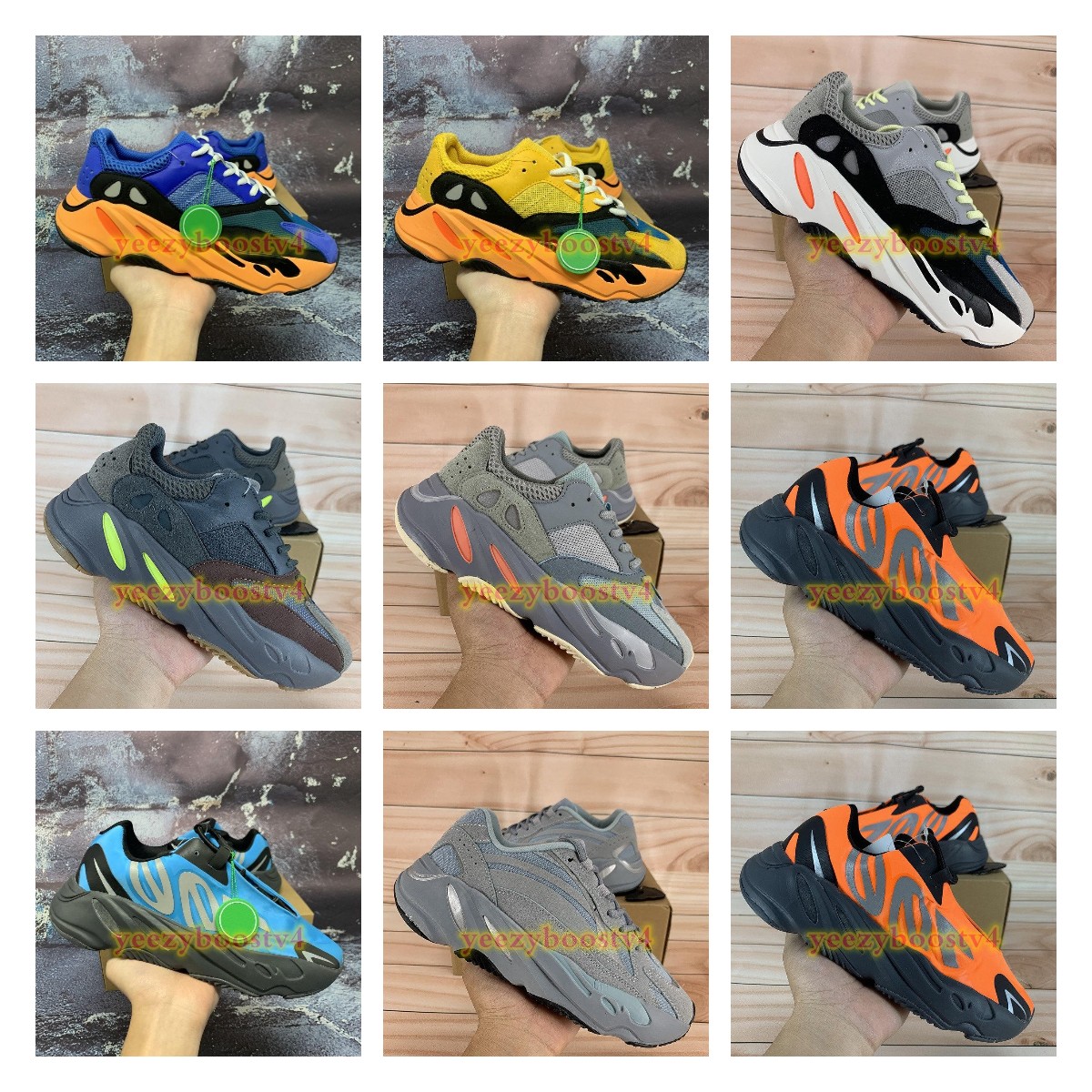 

2021 Sun 700 Running Shoes OG Solid Grey Bright Blue Graffiti Orange Mem Women Reflective Sneakers Tephra pink yellow Trainers with Box Tag, 8.vanta