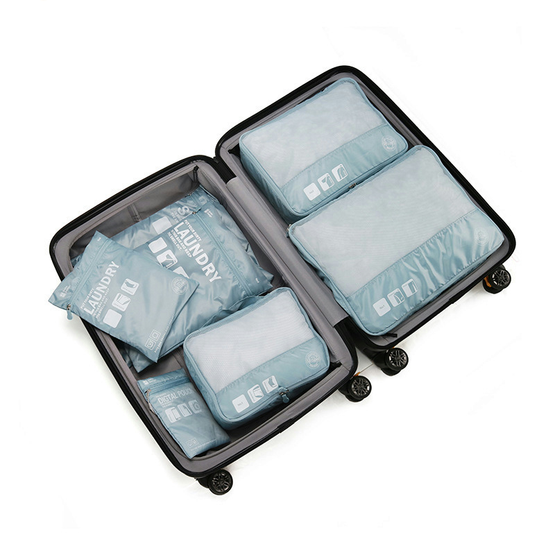 7 Piece Clothes Splitting and Portable High Quality Bag Packing Cube Women Cosmetic Travel Storage Bag Set-image-749077834