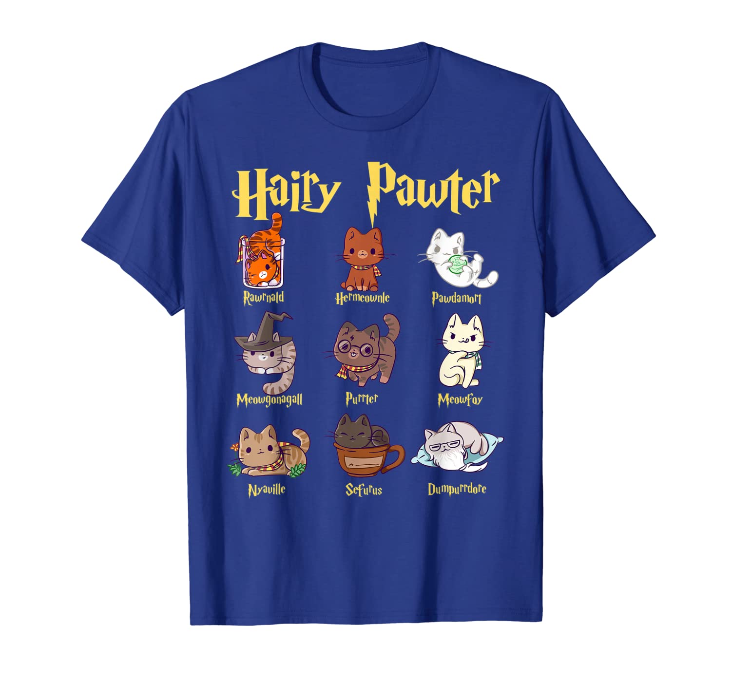 

Hairy Pawter T Shirt - T Shirt For Cat Lovers, White;black