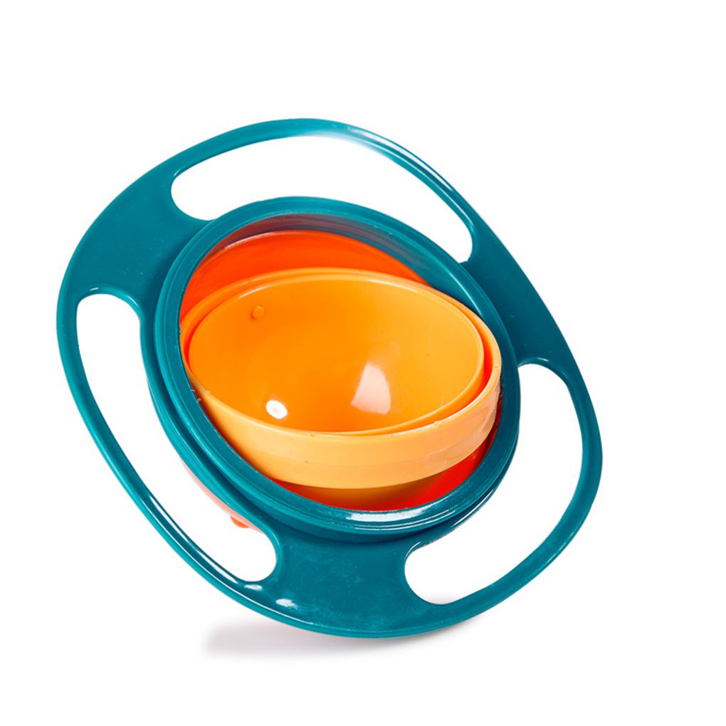 

1PC Universal Gyro Bowl Dishes Anti Spill Bowl Smooth 360 Degrees Rotation Gyroscopic Bowl For Baby Kids