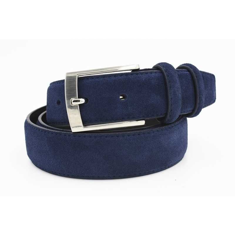 

New Style Fashion Brand Welour Genuine Leather Belt For Jeans Leather Belt Men Mens Belts Luxury Suede Belt Straps 210310, Black