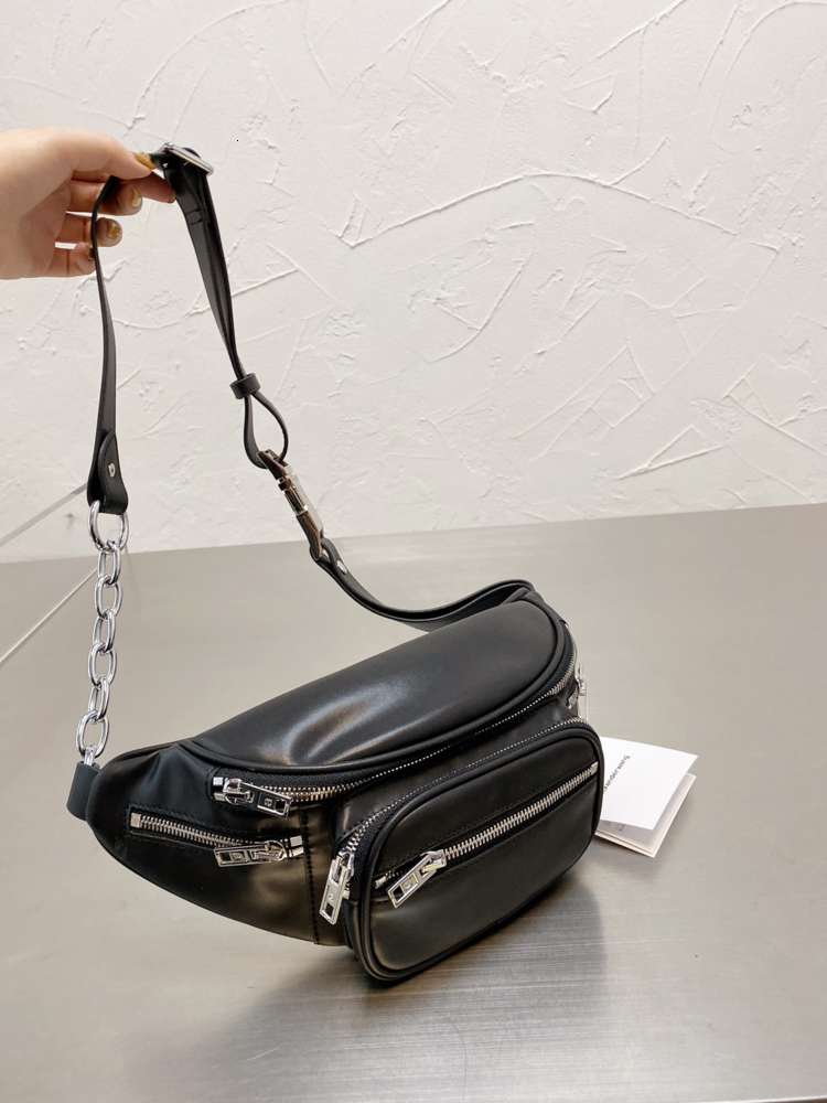 

2021 high quality designer fashion classic waist bag pure black female bags