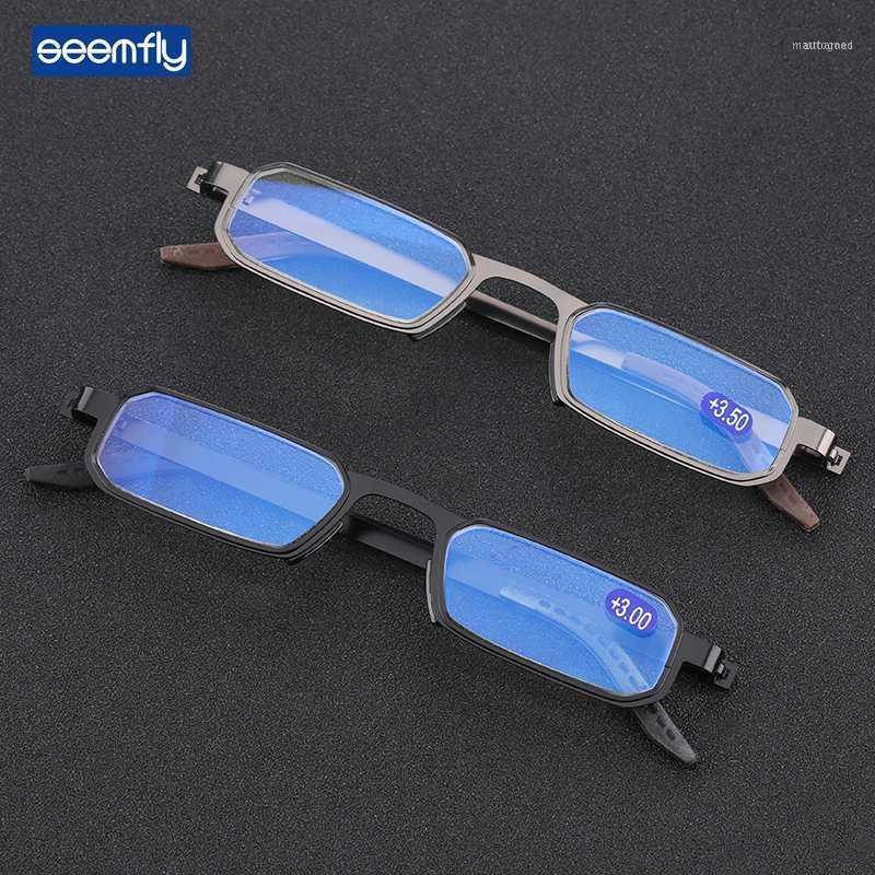 

Sunglasses Seemfly Portable Reading Glasses Rectangle Metal Presbyopic For Men Women With Degree +1.0 +1.5 +2.0 +2.5 +3.0 +3.5 +4.01