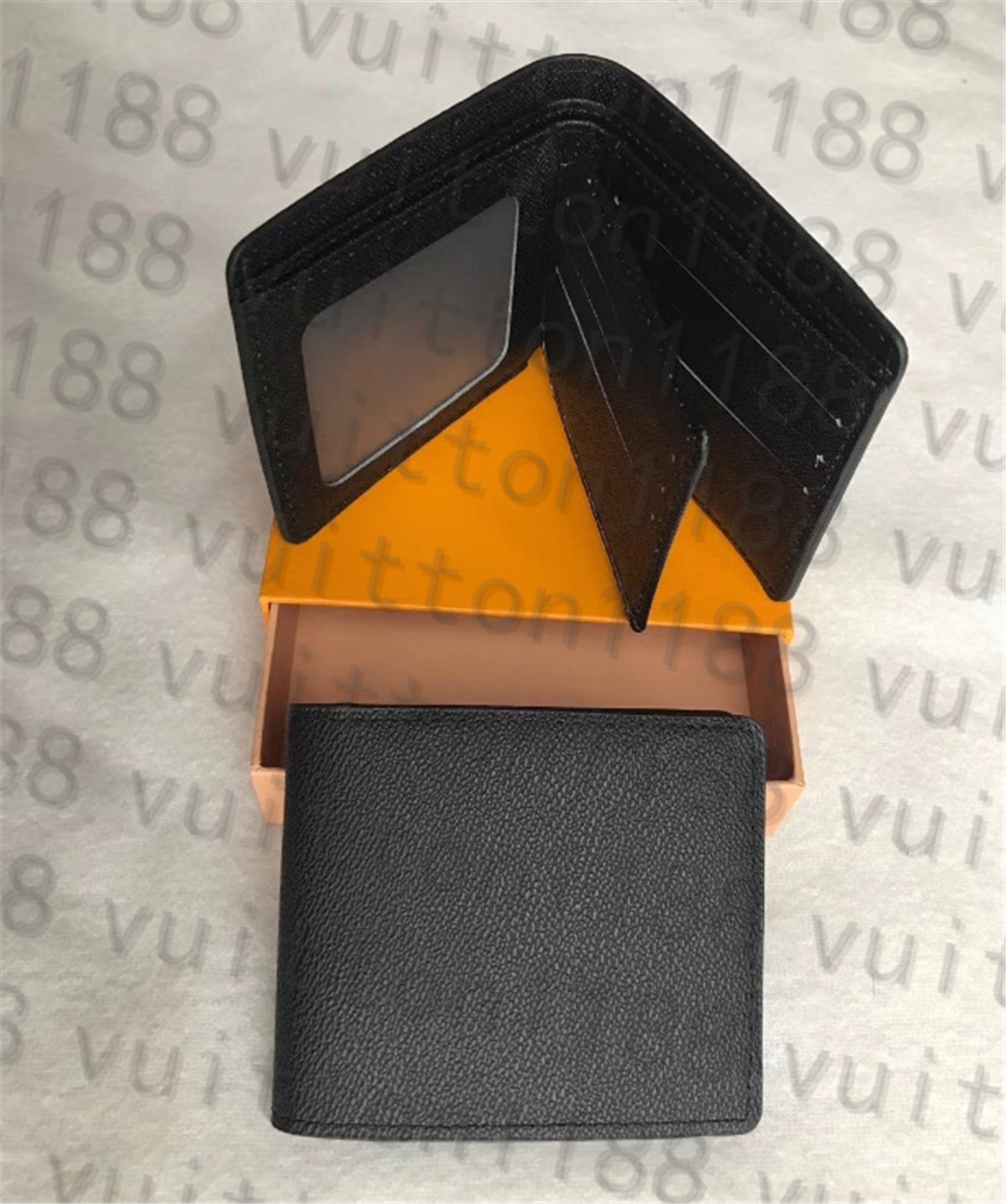 

High Quality Luxury Designer Paris plaid style mens wallet men purse Card Holders multi short small bifold wallets with box, Brown/flower snap