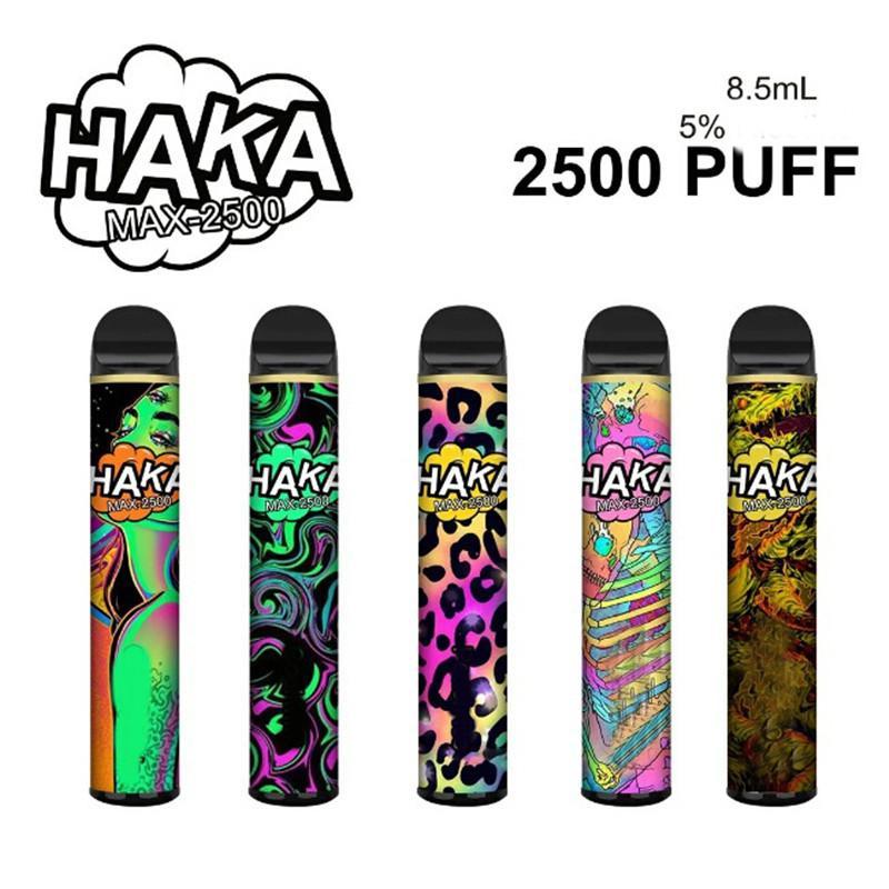 

Authentic Haka Max Disposable Device Cigarettes 2500 Puffs 8.5ML Pre-Filled Vape Pods 1100mah battery vs bang xxl plus